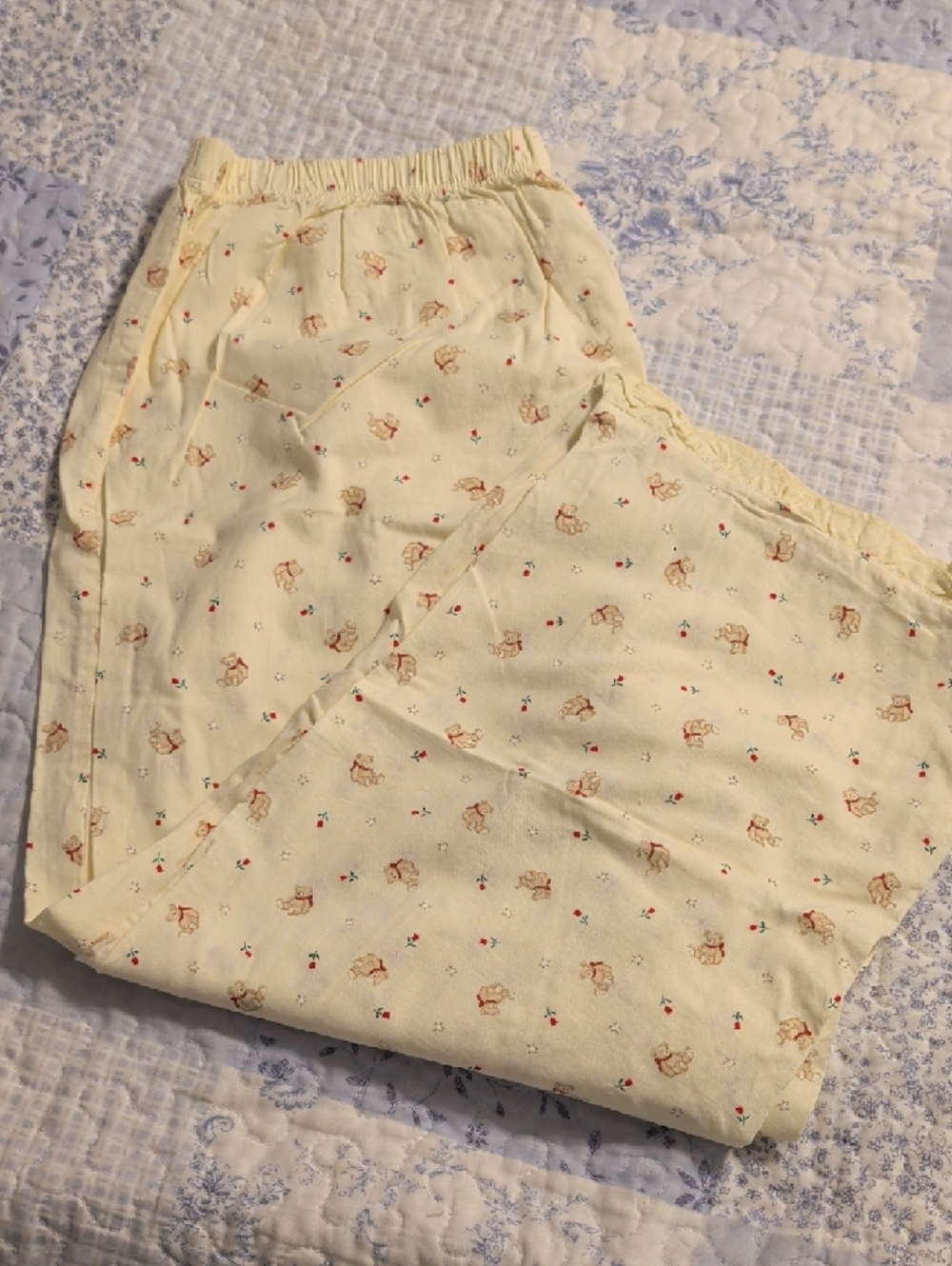 Secret Treasures Yellow Floral & Bear Pajama Set - Picture 5 of 8